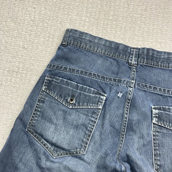 Y2K Jack And Jones Men’s Jeans Utility Denim Shorts Workwear Skater Baggy Read - Picture 11 of 12